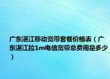 广东湛江移动宽带套餐价格表（广东湛江拉1m电信宽带总费用是多少）