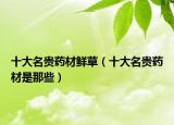 十大名贵药材鲜草（十大名贵药材是那些）