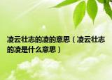 凌云壮志的凌的意思（凌云壮志的凌是什么意思）