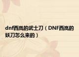 dnf西岚的武士刀（DNF西岚的妖刀怎么来的）