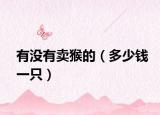 有没有卖猴的（多少钱一只）