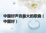 中国好声音最火的歌曲（中国好）