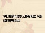 今日更新b站怎么移除粉丝 b站如何移除粉丝