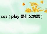 cos（play 是什么意思）