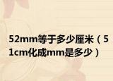 52mm等于多少厘米（51cm化成mm是多少）