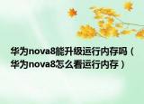 华为nova8能升级运行内存吗（华为nova8怎么看运行内存）