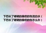 下巴长了硬硬的像痘的包流白水（下巴长了硬硬的像痘的包怎么办）