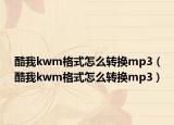酷我kwm格式怎么转换mp3（酷我kwm格式怎么转换mp3）
