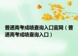 普通高考成绩查询入口官网（普通高考成绩查询入口）