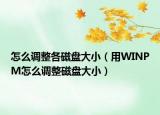 怎么调整各磁盘大小（用WINPM怎么调整磁盘大小）
