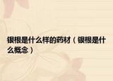 银根是什么样的药材（银根是什么概念）