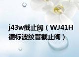 j43w截止阀（WJ41H德标波纹管截止阀）