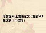 怎样在sci上发表论文（发表SCI论文的十个技巧）