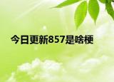 今日更新857是啥梗