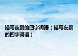 描写夜景的四字词语（描写夜景的四字词语）