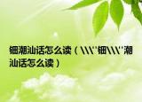 钿潮汕话怎么读（\