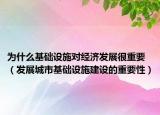 为什么基础设施对经济发展很重要（发展城市基础设施建设的重要性）