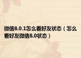 微信8.0.1怎么看好友状态（怎么看好友微信8.0状态）