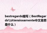 bestregards缩写（BestRegards\Atensiosamente中文意思是什么）