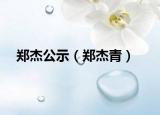 郑杰公示（郑杰青）
