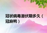 冠状病毒潜伏期多久（冠麻鸭）