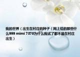 我的世界（出生在村庄的种子（网上给的那些什么999 mimi 7370为什么我试了都不是在村庄出生）