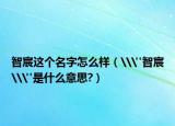 智宸这个名字怎么样（\