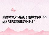 雨林木风xp系统（雨林木风GhostXPSP3装机版YN9.9）