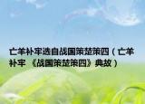 亡羊补牢选自战国策楚策四（亡羊补牢 《战国策楚策四》典故）