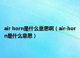 air horn是什么意思啊（air-horn是什么意思）