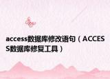 access数据库修改语句（ACCESS数据库修复工具）
