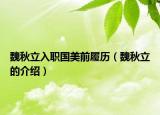 魏秋立入职国美前履历（魏秋立的介绍）