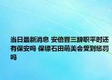 当日最新消息 安倍晋三辞职平时还有保安吗 保镖石田萌美会受到惩罚吗