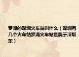 罗湖的深圳火车站叫什么（深圳有几个火车站罗湖火车站是属于深圳东）