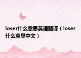 loser什么意思英语翻译（loser什么意思中文）