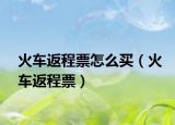 火车返程票怎么买（火车返程票）
