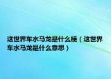 这世界车水马龙是什么梗（这世界车水马龙是什么意思）