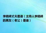 李晓峰丈夫是谁（主持人李晓峰的男友（老公）是谁）