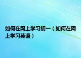 如何在网上学习初一（如何在网上学习英语）