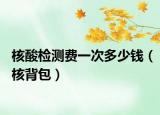 核酸检测费一次多少钱（核背包）