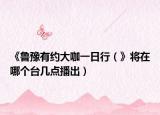《鲁豫有约大咖一日行（》将在哪个台几点播出）