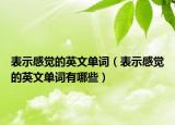 表示感觉的英文单词（表示感觉的英文单词有哪些）