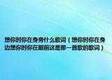 想你时你在身旁什么歌词（想你时你在身边想你时你在眼前这是那一首歌的歌词）