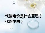 代购电价是什么意思（代购中国）