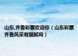 山东,齐鲁彩票欢迎你（山东彩票齐鲁风采有猫腻吗）