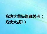 方块大背头隐藏关卡（方块大战1）