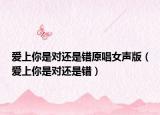 爱上你是对还是错原唱女声版（爱上你是对还是错）
