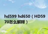 hd599 hd650（HD5970怎么解释）