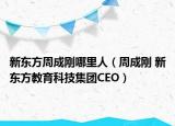 新东方周成刚哪里人（周成刚 新东方教育科技集团CEO）