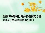 魅族16s如何打开开发者模式（魅族16开发者选项怎么打开）